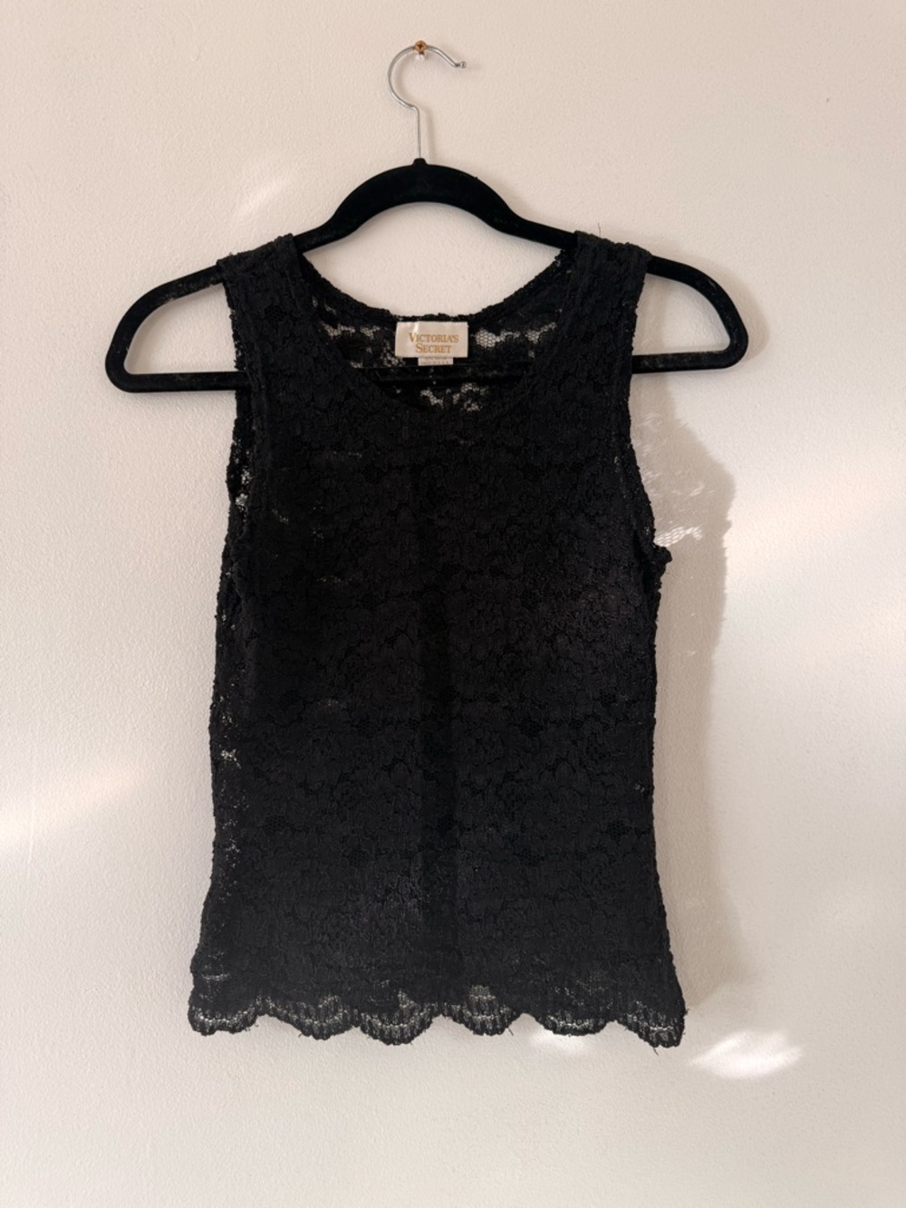 Victoria's Secret Black Lace Tank Top